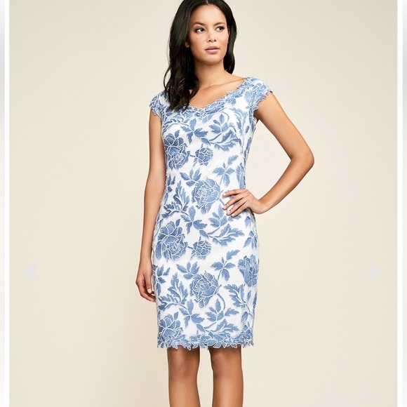 Tadashi Shoji Dresses & Skirts - Tadashi Shoji, FARRAH DRESS,($498)Low V-Neck,Truly Gorgeous Work of Art,Size 10P